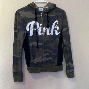 Pink VS zip up sweater